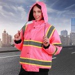 Hi-Viz Waterproof Bomber Jacket with Detachable Hood