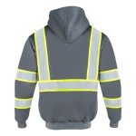 Men's High Visibility Reflective Safety Hoodie, Grey