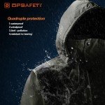Men's Reflective Safety Jacket with Hood and Pockets