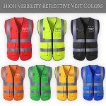 Men's Custom High-Visibility Safety Vest with Pockets
