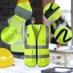 Men's Custom High-Visibility Safety Vest with Pockets