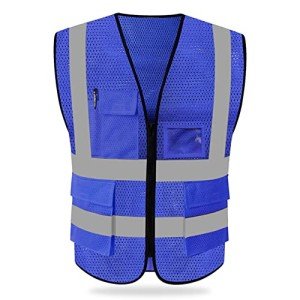 High Visibility Reflective Safety Vest with Pockets