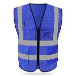 High Visibility Reflective Safety Vest with Pockets