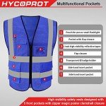 High Visibility Reflective Safety Vest with Pockets