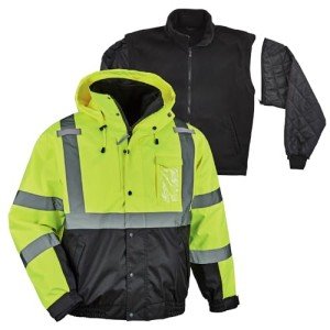 High Visibility Reflective Winter Bomber Jacket