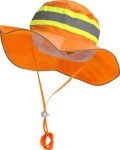 Ironwear Adjustable Booney Hat - Orange, Large