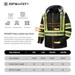Men's Waterproof Reflective Rain Jacket - Hi Vis