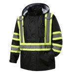 Men's Waterproof Reflective Rain Jacket - Hi Vis