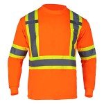 Men's High Vis Reflective Safety T-Shirt - Orange