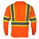 Men's High Vis Reflective Safety T-Shirt - Orange