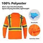 Men's High Vis Reflective Safety T-Shirt - Orange