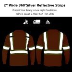 Men's High Vis Reflective Safety T-Shirt - Orange