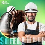 SAFEBUILDER G1C Full Brim Hard Hat with Light