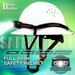 SAFEBUILDER G1C Full Brim Hard Hat with Light