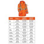 High Visibility Orange Rain Jacket, ANSI Compliant
