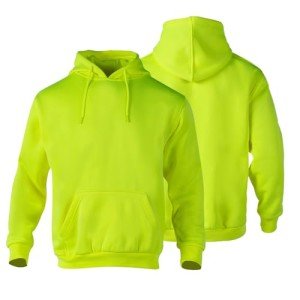 Men's High Visibility Fleece Hoodie with Pocket