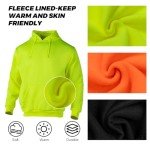 Men's High Visibility Fleece Hoodie with Pocket