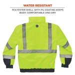 ANSI Compliant Reflective Winter Bomber Jacket - Lime
