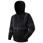 High-Visibility Reflective Zip-Up Hoodie for Work