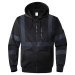 High-Visibility Reflective Zip-Up Hoodie for Work