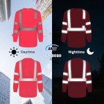 Men's Class 3 High Visibility Long Sleeve Shirts
