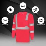 Men's Class 3 High Visibility Long Sleeve Shirts