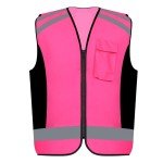 Pink Hi-Vis Safety Vest with Reflective Strips