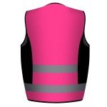 Pink Hi-Vis Safety Vest with Reflective Strips