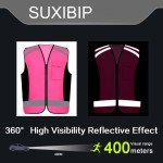 Pink Hi-Vis Safety Vest with Reflective Strips