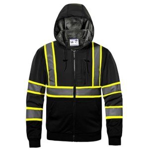Men's High Visibility Fleece Lined Hoodie