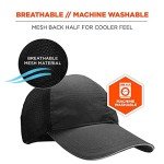 Ergodyne Skullerz Bump Cap Baseball Hat, Black