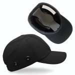 Black Baseball Safety Cap with Dual-Layer Padding