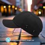 Black Baseball Safety Cap with Dual-Layer Padding