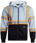 High Visibility Fleece Zip Up Hoodie for Men