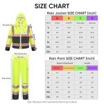 Hi-Vis Waterproof Rain Jacket and Pants Set