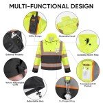 Hi-Vis Waterproof Rain Jacket and Pants Set