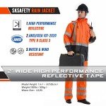 High Visibility Waterproof Rain Jacket for Men