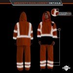 High Visibility Waterproof Rain Jacket for Men