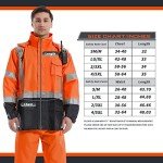 High Visibility Waterproof Rain Jacket for Men