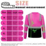 Hi-Vis Reflective Long Sleeve Safety T-Shirts - 2PC