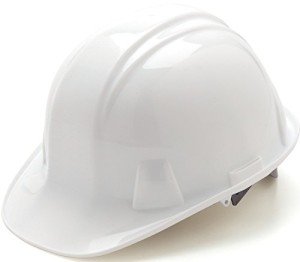 Pyramex White Hard Hat with 4-Point Suspension