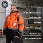 High Visibility Waterproof Safety Jacket with Hood