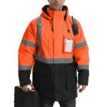 High Visibility Waterproof Safety Jacket with Hood