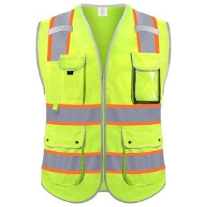 High Visibility Reflective Safety Vest with Pockets