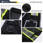 Hi-Vis Black Safety Vest with 9 Pockets