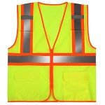High-Visibility Reflective Safety Vest with Zipper