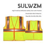 High-Visibility Reflective Safety Vest with Zipper