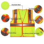 High-Visibility Reflective Safety Vest with Zipper