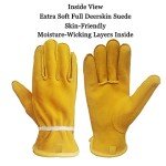 SKYDEER Premium Genuine Deerskin Work Gloves