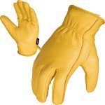 SKYDEER Premium Genuine Deerskin Work Gloves
